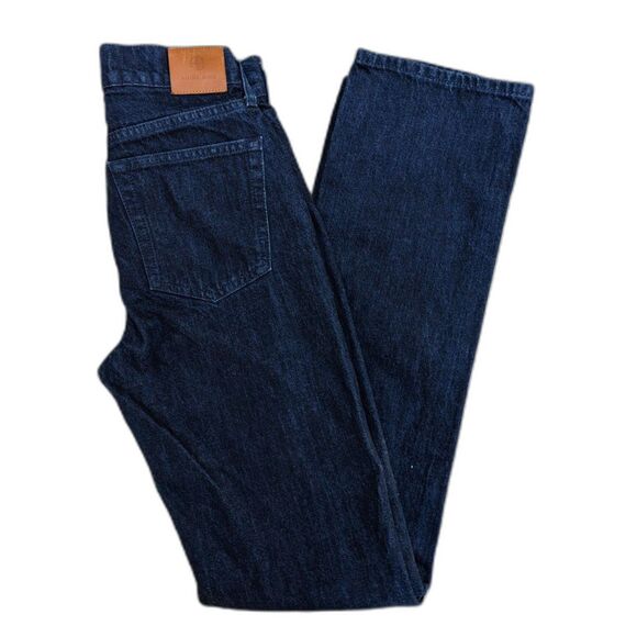 ANINE BING "Bennet" Straight Leg Hi Waist Midnight Blue Button Fly Jeans, sz. 24 - Picture 12 of 15